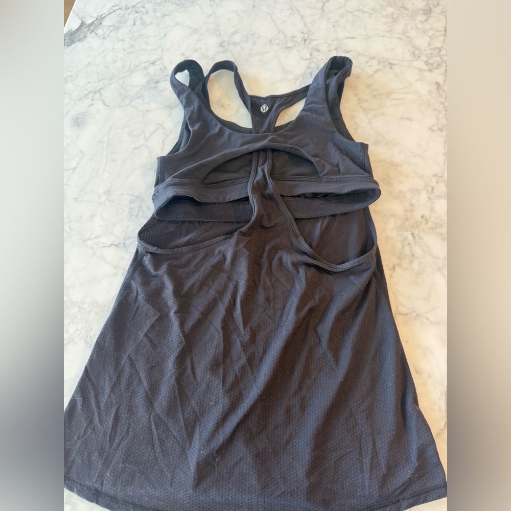lululemon athletica double  blackTank Top